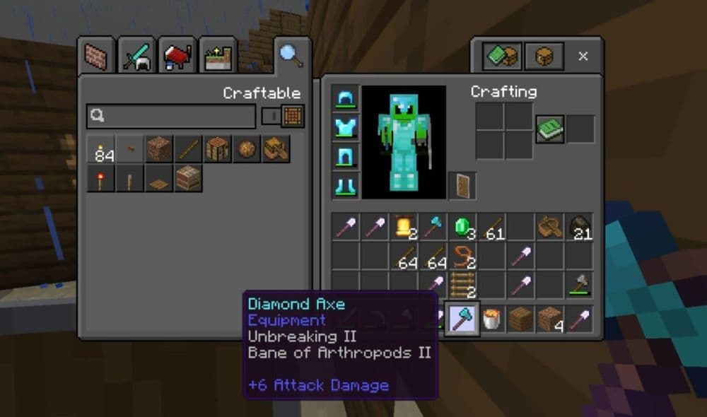 Bane of Arthropods is one of the most plural enchantments for axes (Image Credit: r/Minecraft)