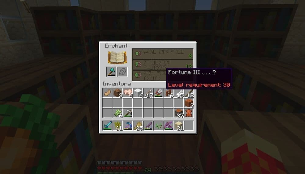 You may get more items from certain blocks with Fortune (Image Credit: r/Minecraft)