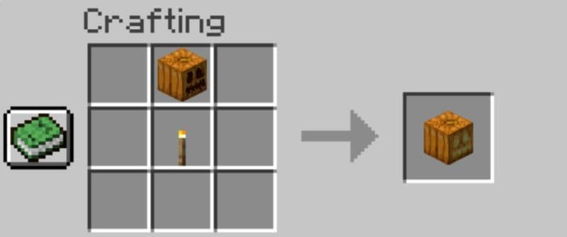 Here is how to make a Jack o'Lantern in Minecraft (Image Credit: Screengrab via Minecraft)