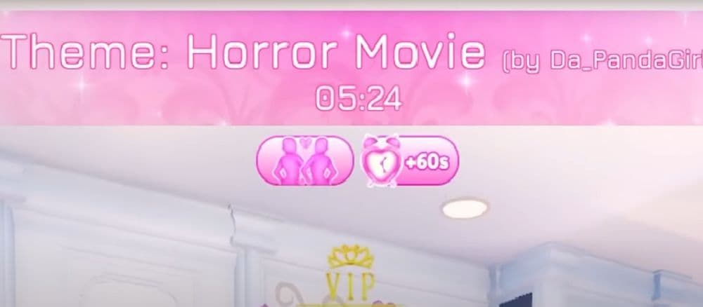 There is a chance to get the theme “Horror Movie” but Dress to Impress is definitely not a horror game (Image Credit: Pandii on YouTube)