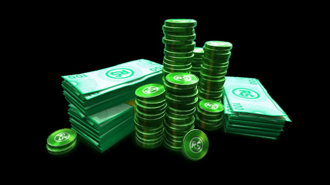 An image showing the premium currency Robux in the video game Roblox.