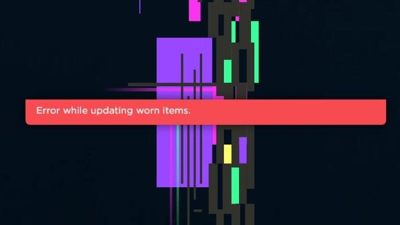 Error while updating worn items on Roblox