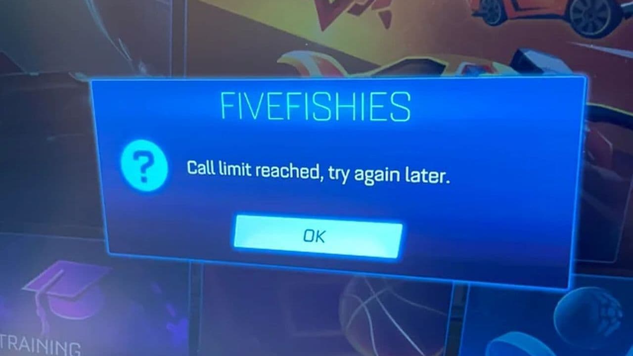 Rocket League Call Limit Reached error