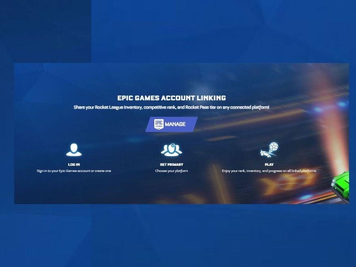 Epic Games account linking screen