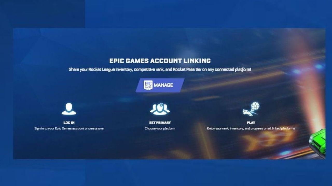 Epic Games account linking screen