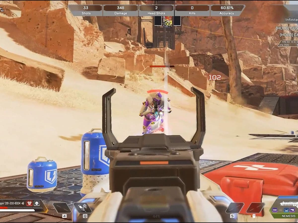 Apex Legends Firing Range aim assist