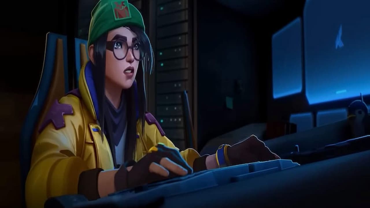 Killjoy working intently at the computer