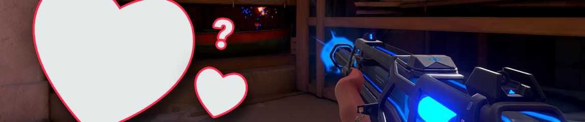 The heart crosshair in Valorant