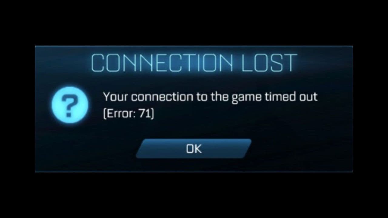 How to fix Rocket League Error 71 fast (Your connection to the game timed out)