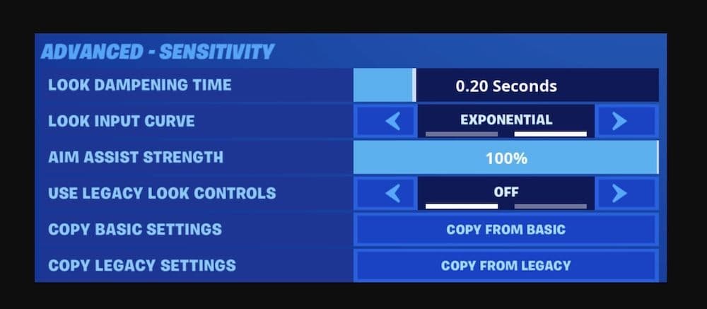 Fortnite aim assist settings