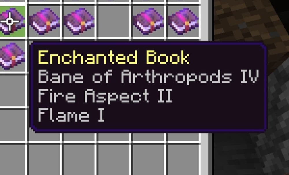 You can use enchantments like Flame and Fire Aspect with Bane of Arthropods but Breach is incompatible (Image Credit: r/Minecraft)