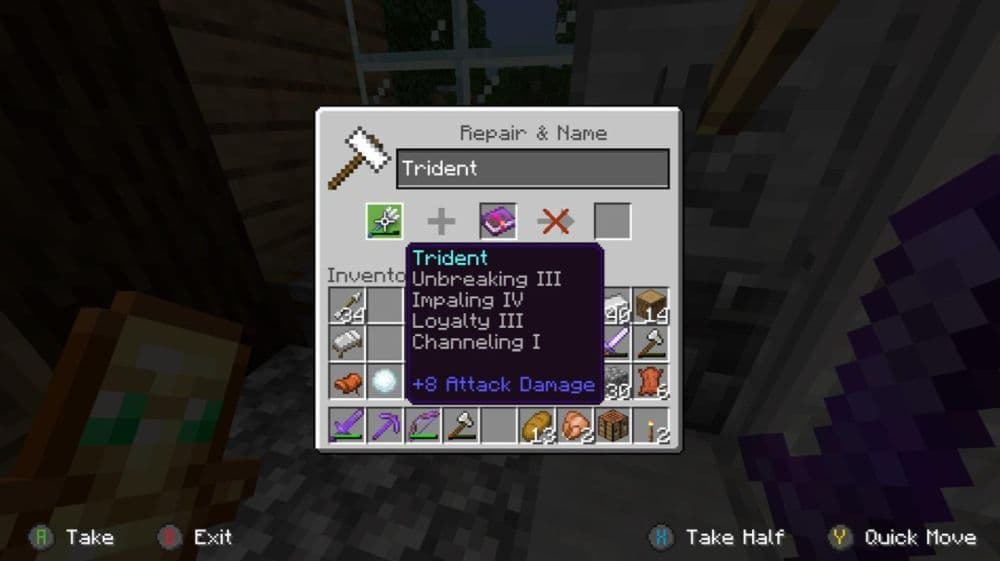 You can use the Channeling enchantment for many different scenarios, and most importantly, it is quite fun (Image Credit: r/Minecraft)