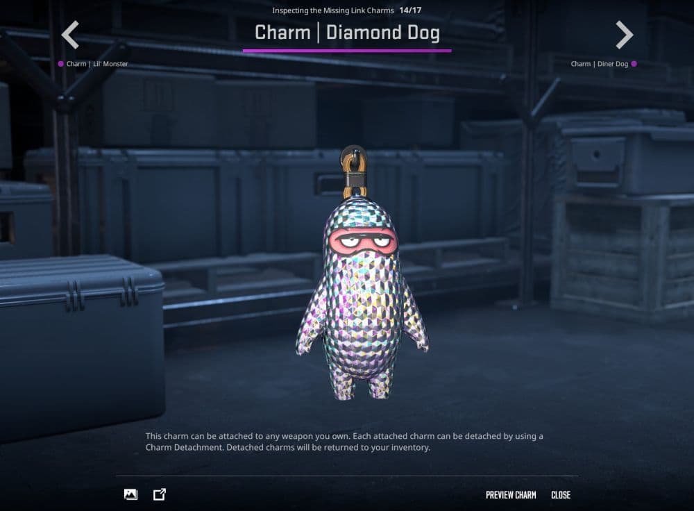 Diamond Dog Charm (Image Credit: Valve)