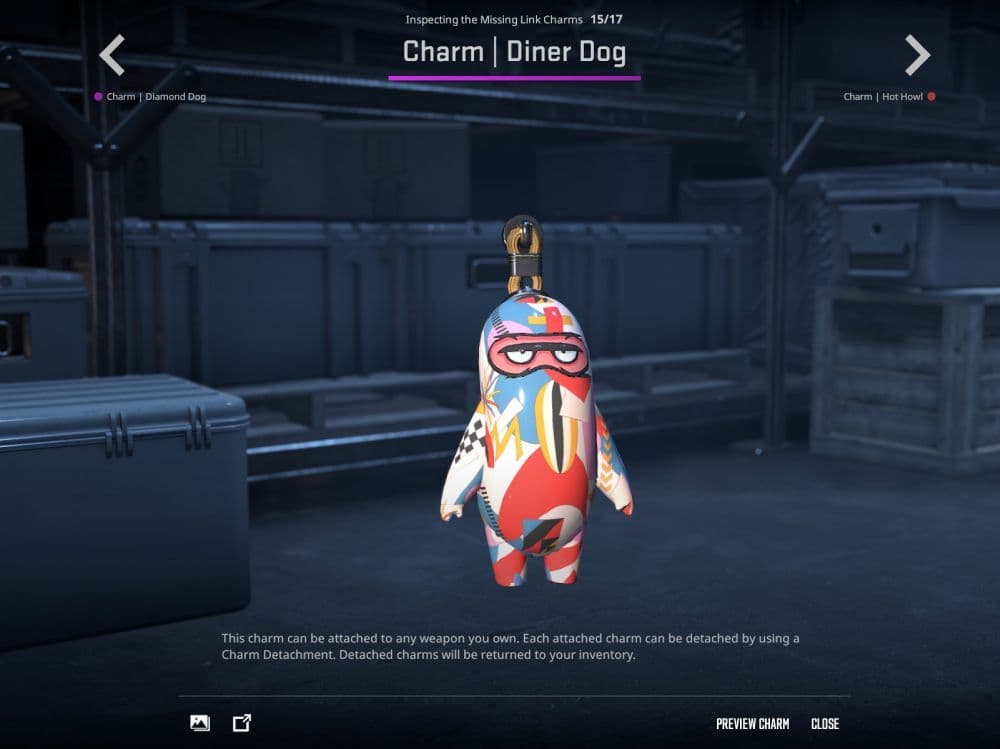 Diner Dog Charm (Image Credit: Valve)