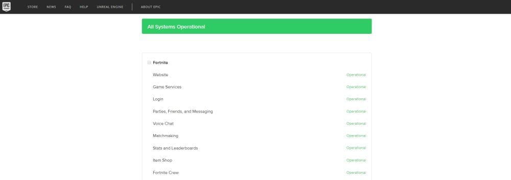 Fortnite Server Status