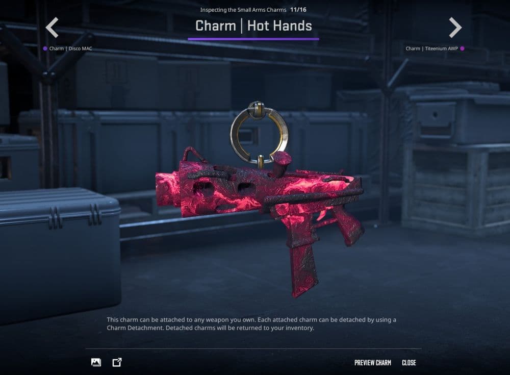Hot Hands Charm (Image Credit: Valve)
