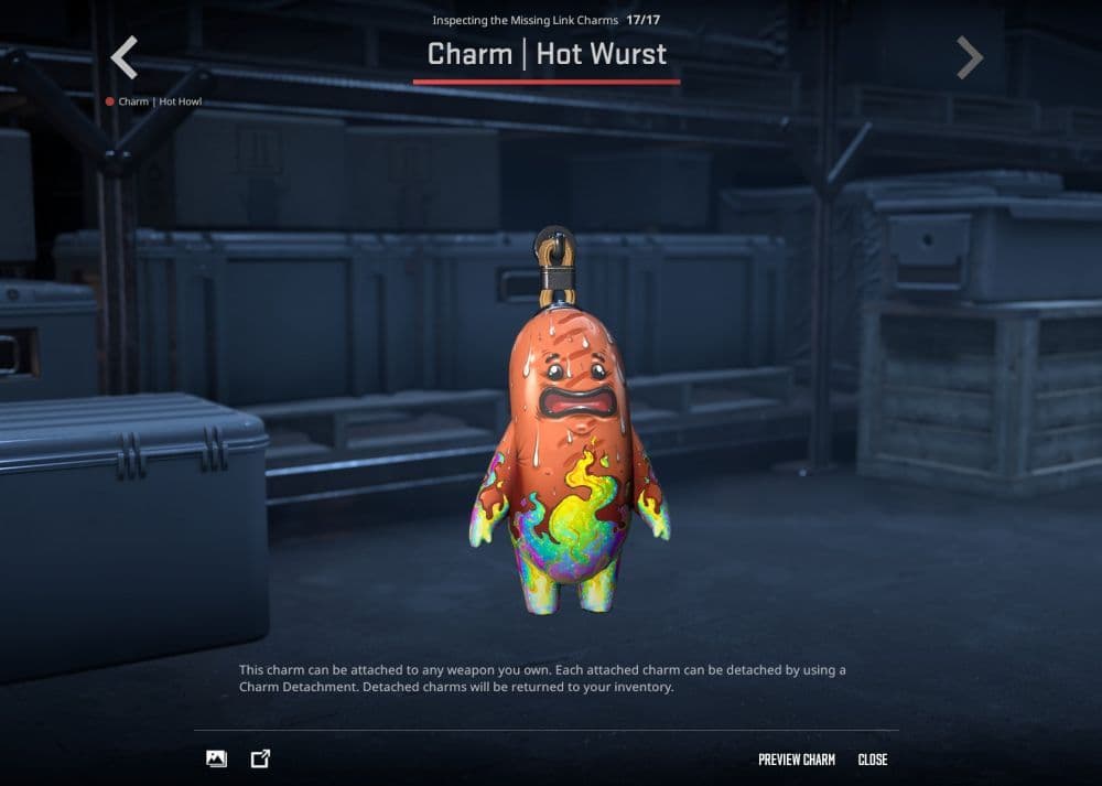 Hot Wurst Charm (Image Credit: Valve)