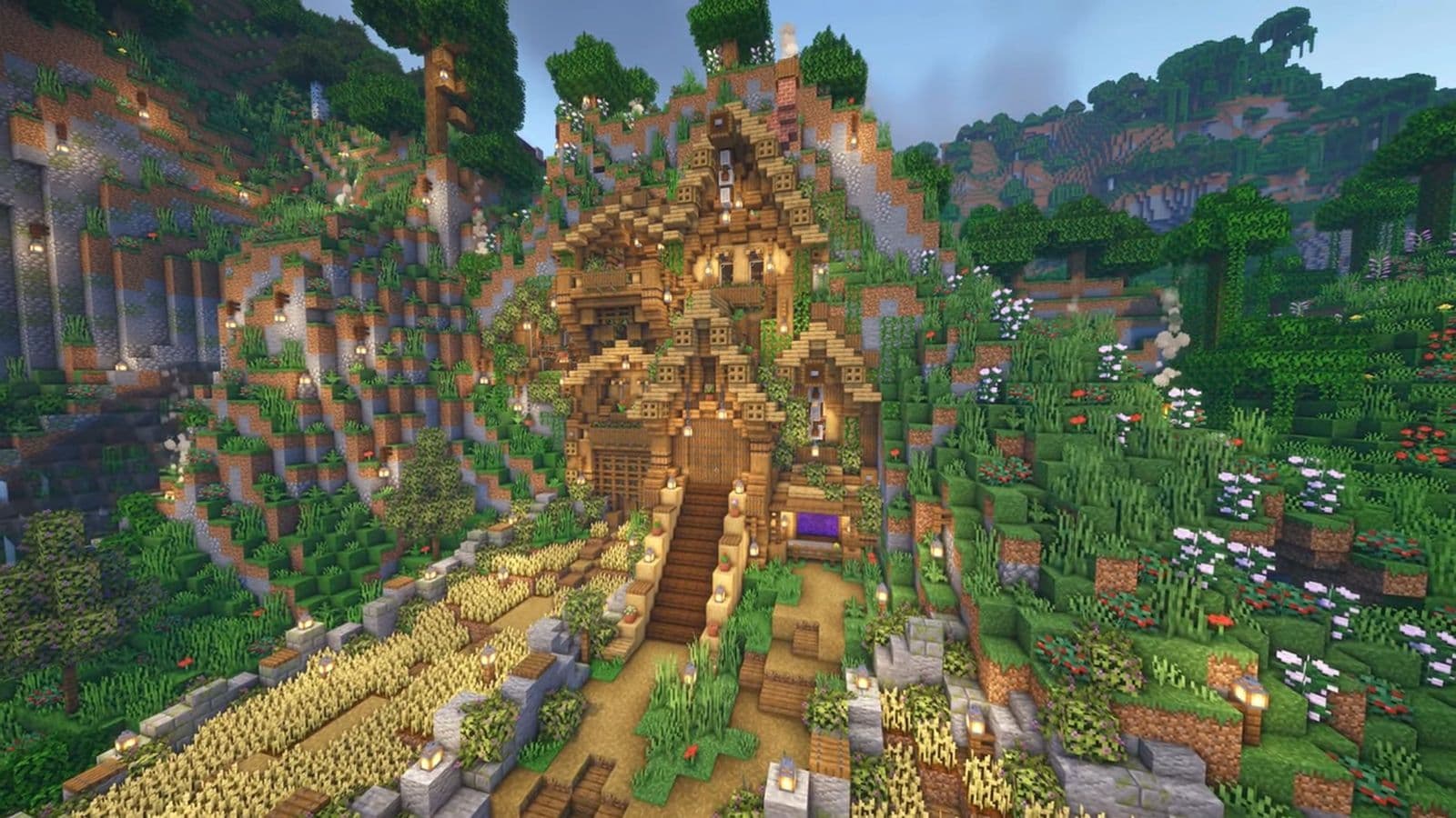 Minecraft mountain house ideas