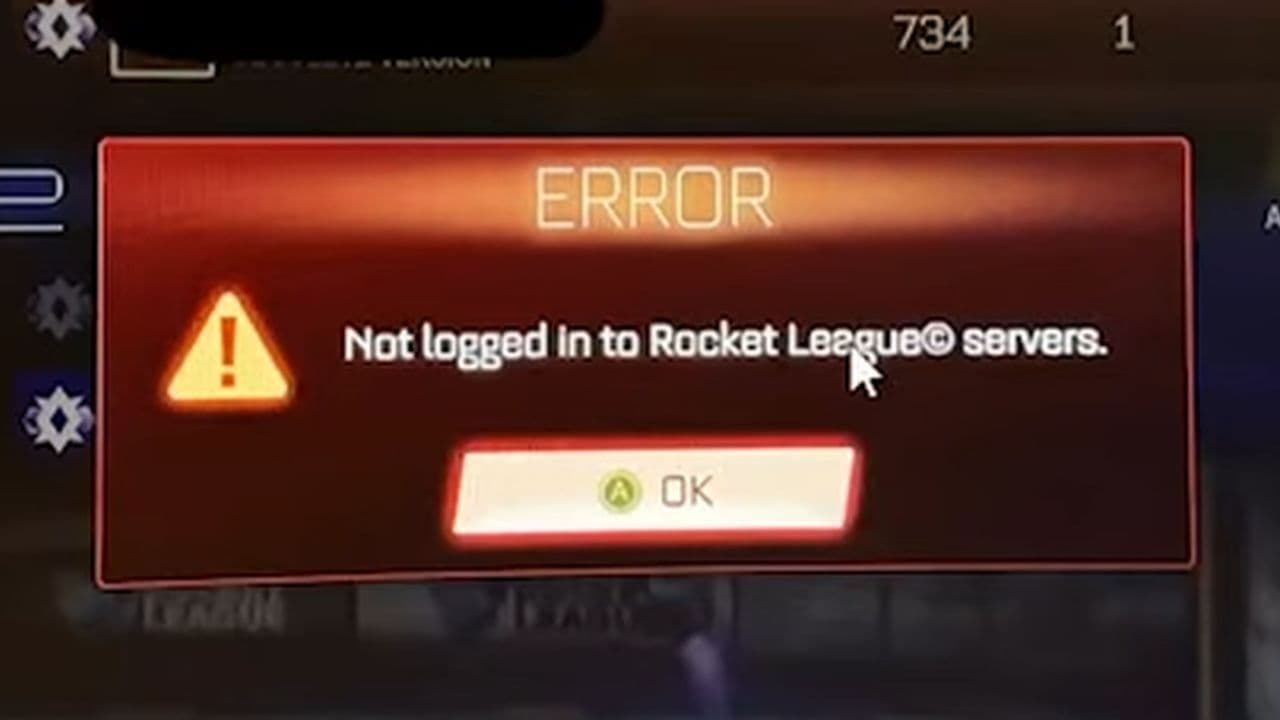 not logged in to rocket league servers