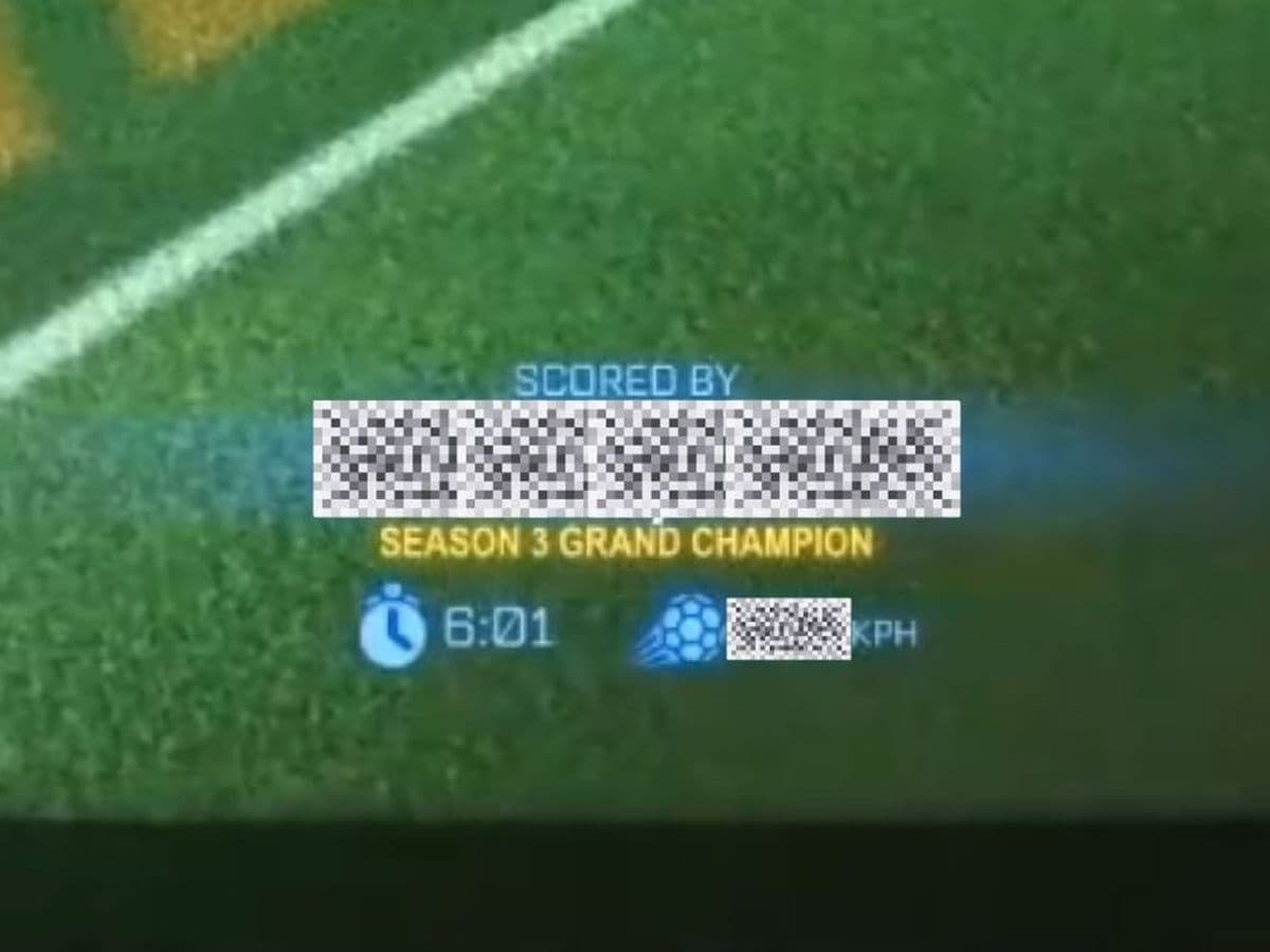 Rocket League goal screen