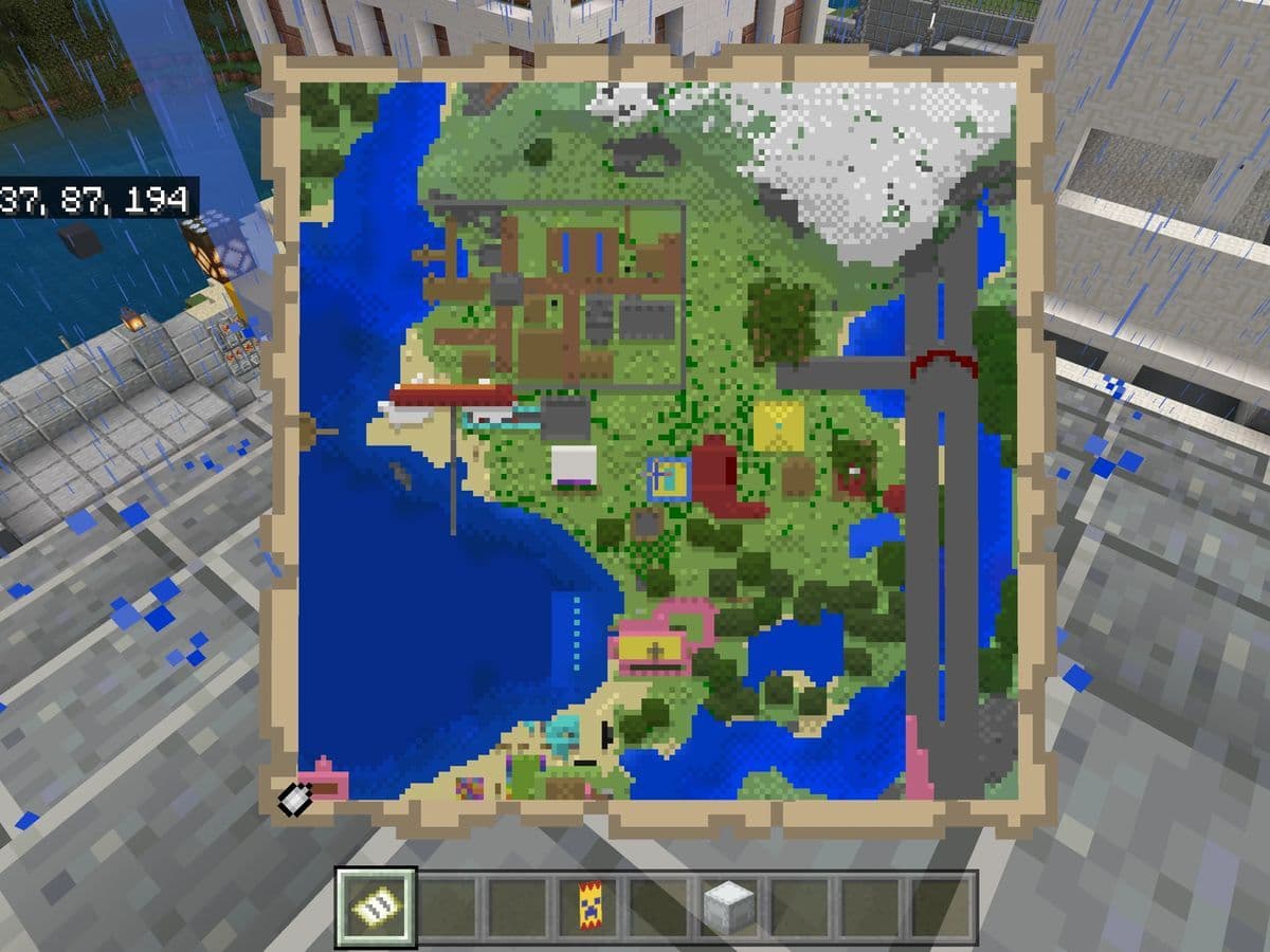 Minecraft map recipe
