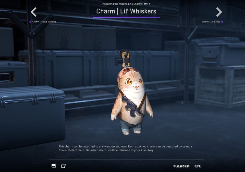 Lil’ Whiskers Charm (Image Credit: Valve)