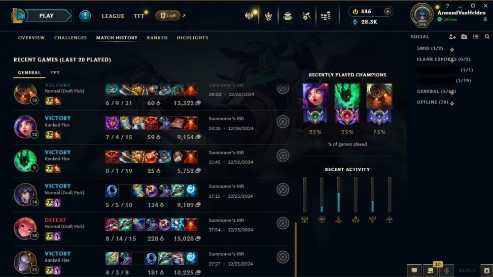 Here is what the match history page looks like in the game client (Screengrab via Riot Games)