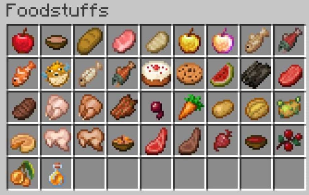 Food in Minecraft