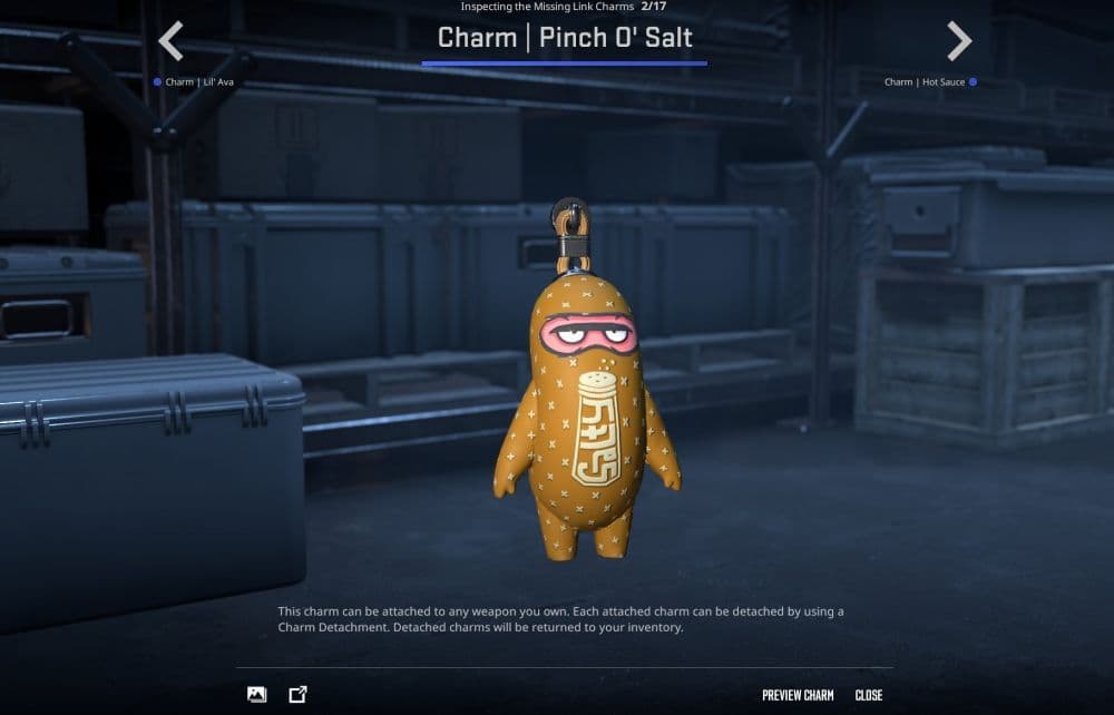 Pinch O’Salt Charm (Image Credit: Valve)