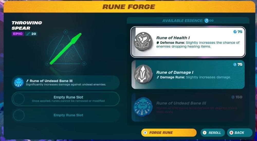 You can use runes to improve a bunch of things in LEGO Fortnite (Image Credit: The Void on YouTube)