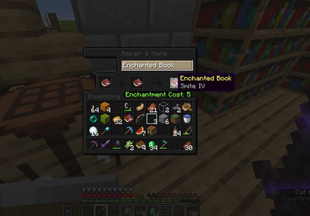 Smite IV is a solid enchantment, even though it is not the best (Image Credit: r/Minecraft)